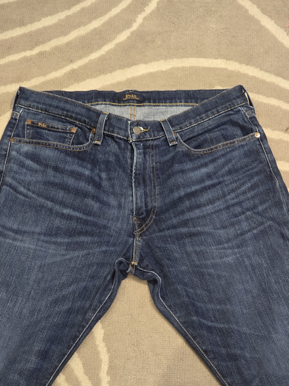 Polo by Ralph Lauren Men's Dark Blue Denim Jeans